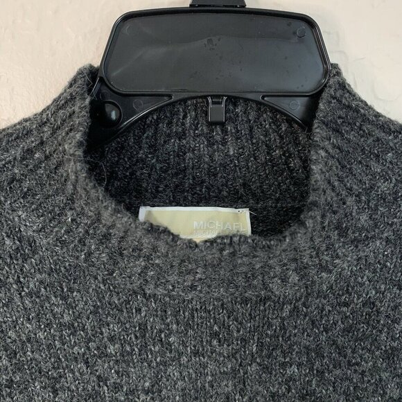 Michael Michael Kors Colorblock Sweater Womens Large Mock Neck Wide Drop Sleeves - Picture 5 of 11